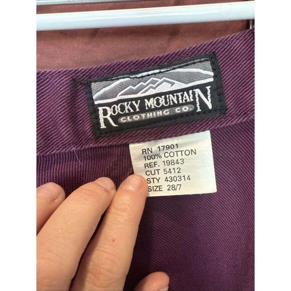 Vintage Rocky Mountain Jeans Purple 28 / 7 High Rise Western - Picture 3 of 7
